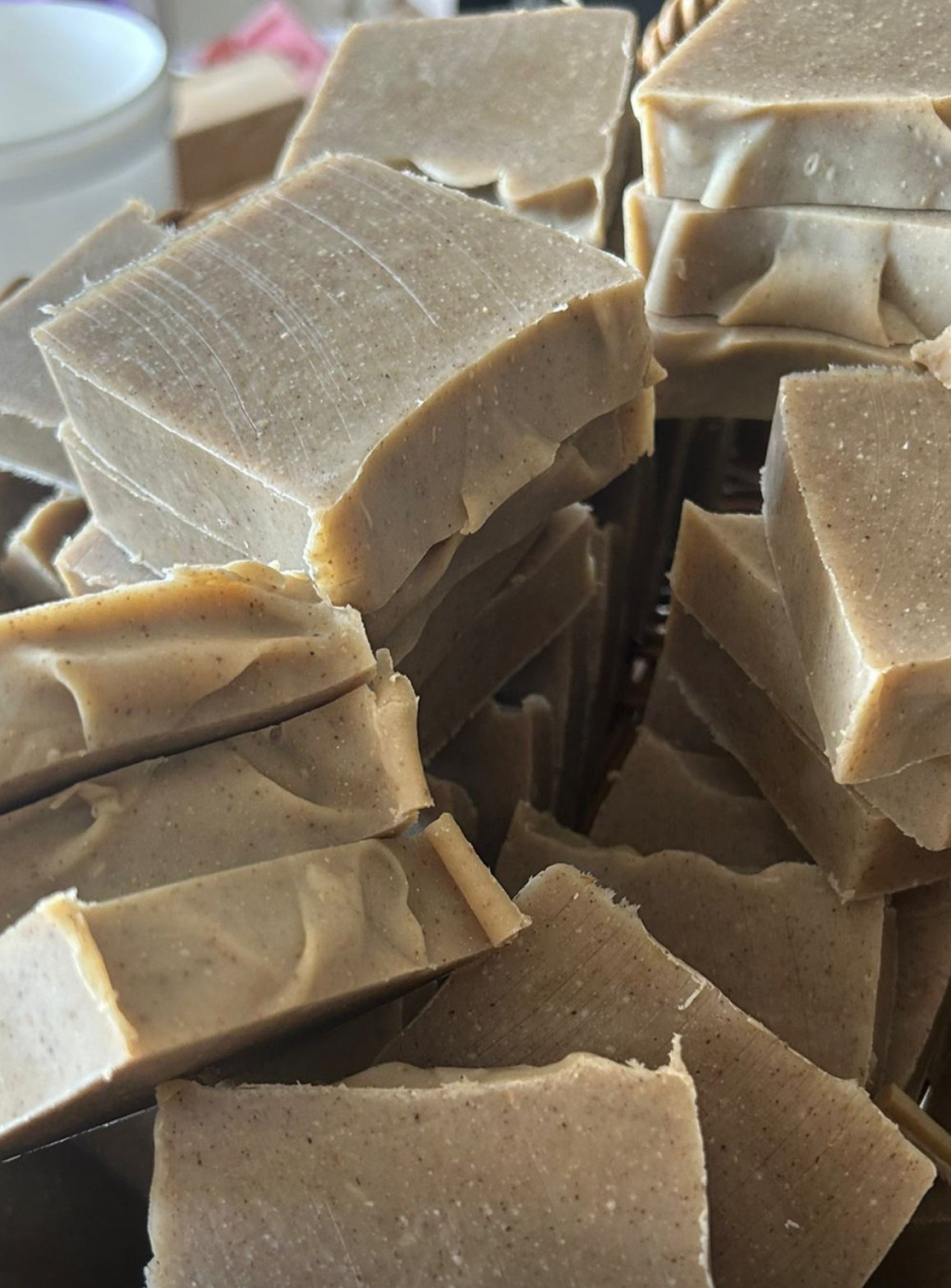 Oatmeal and coconut milk soap